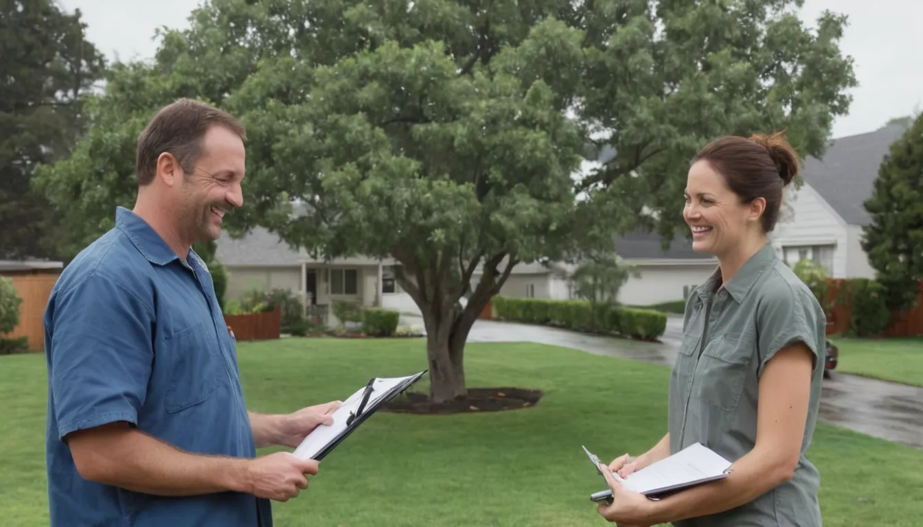 Homeowner reviewing a written tree removal quote in North Branch